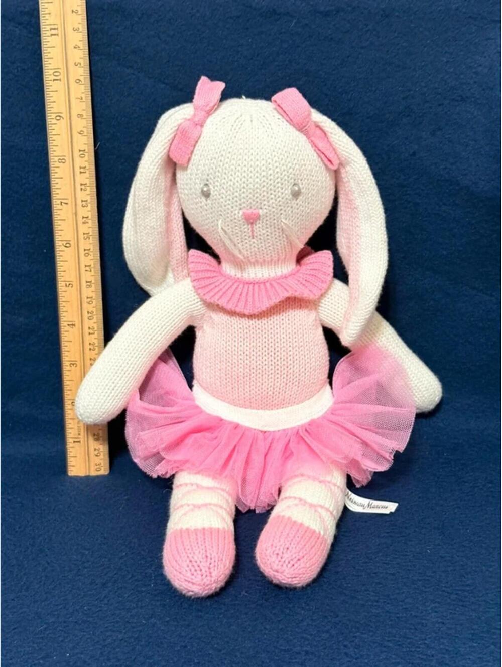 Neiman Marcus Zubels Knitted Ballet Bunny Plush Stuffed Toy